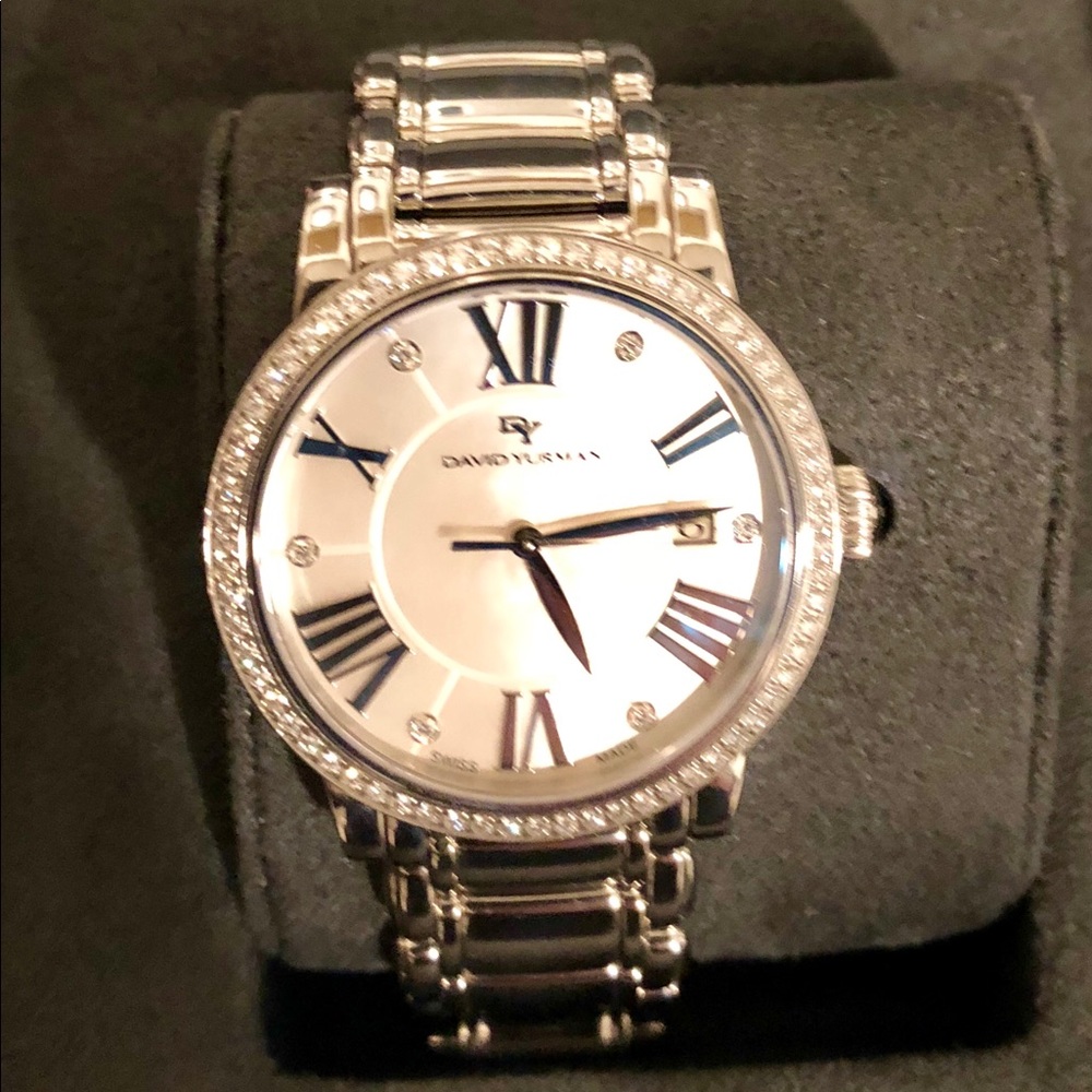 David Yurman 38mm watch with diamonds.
